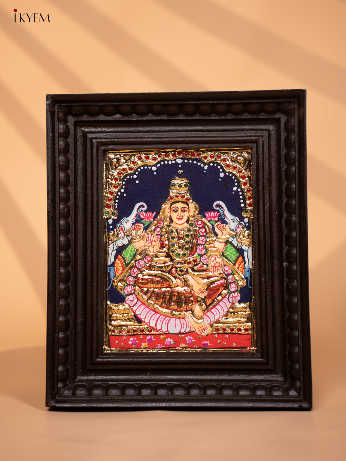 Gajalakshmi - Tanjore Painting (11x9) - KD17139