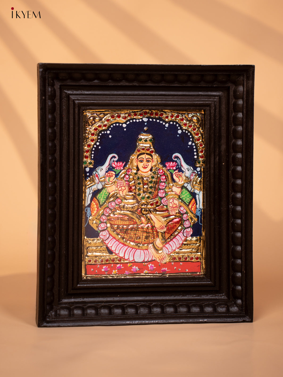 Gajalakshmi - Tanjore Painting (11x9) - KD17139
