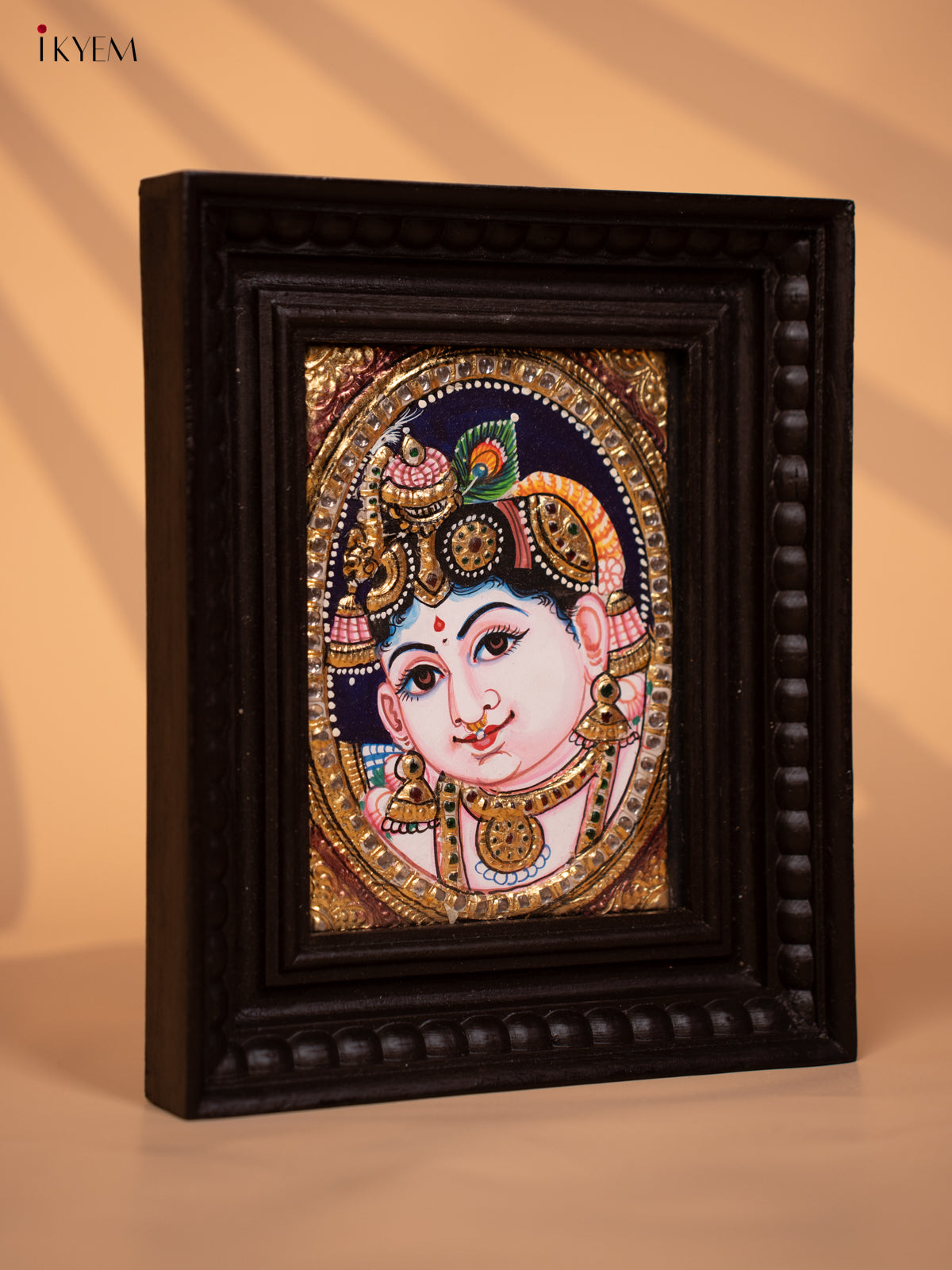 Sri Krishna - Tanjore Painting (11x9) - KD17141