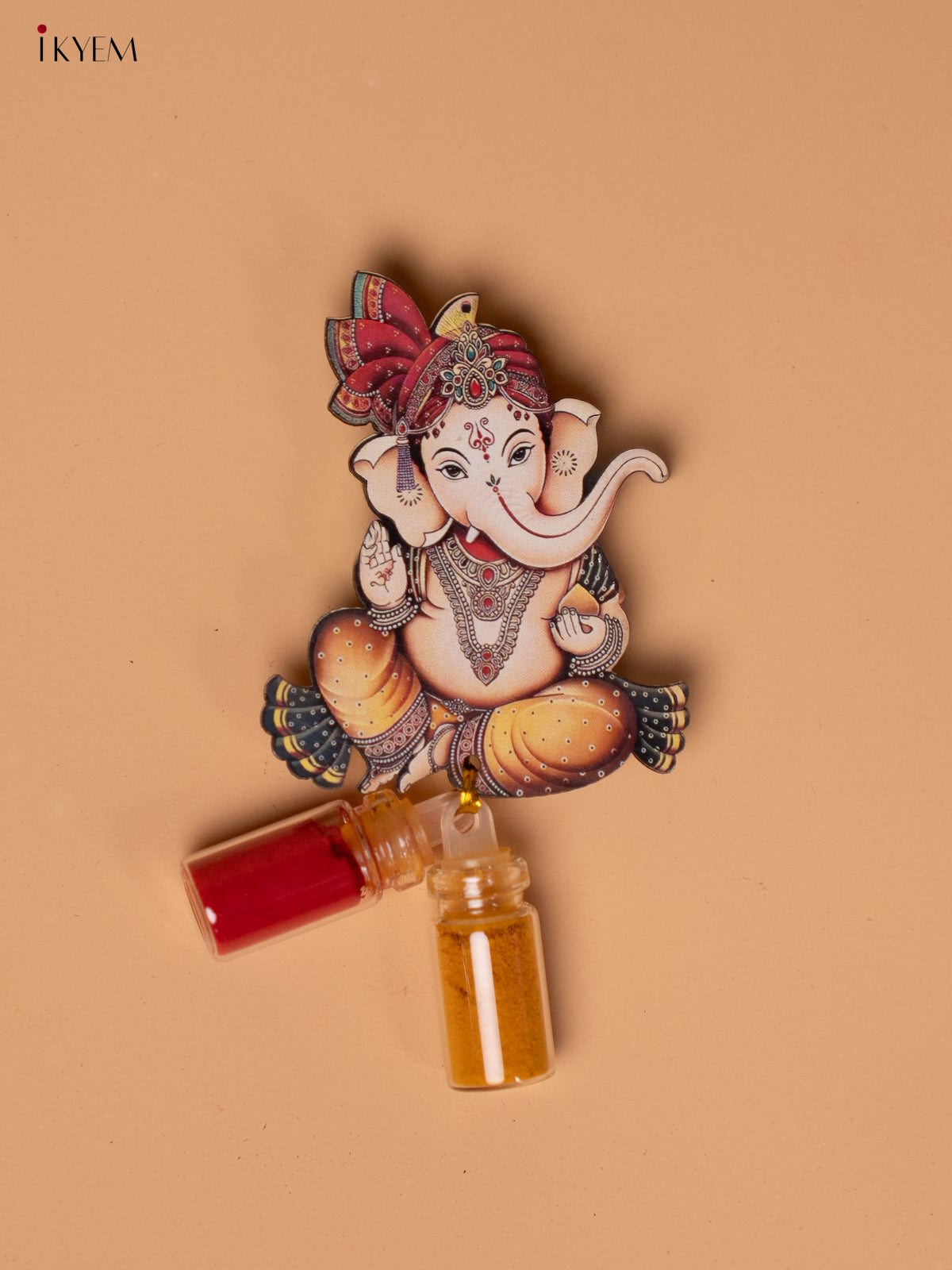 Haldi Kumkum bottle set - Ganesha -  KD22132