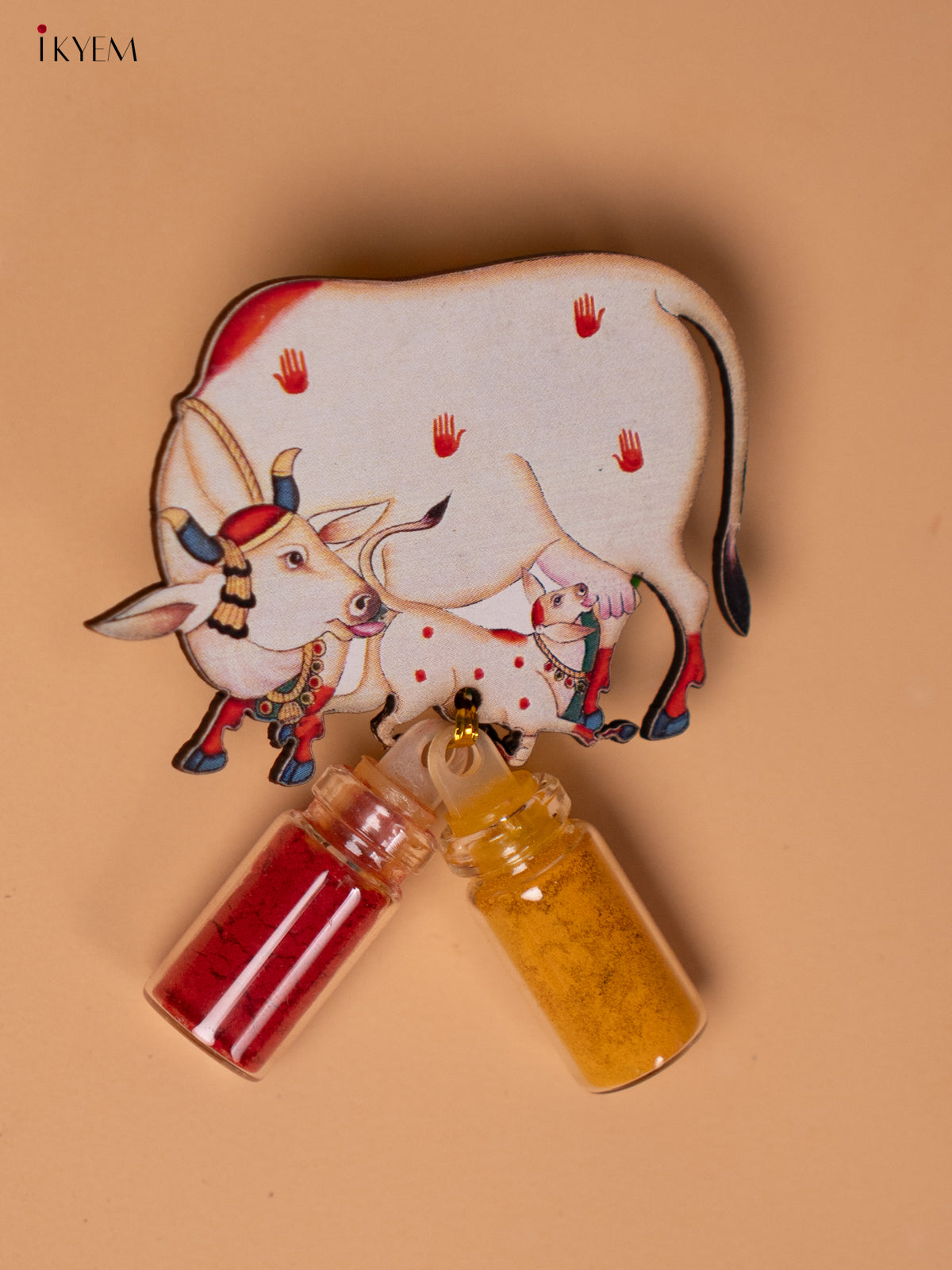 Haldi Kumkum bottle set - Cow&Calf - KD22133