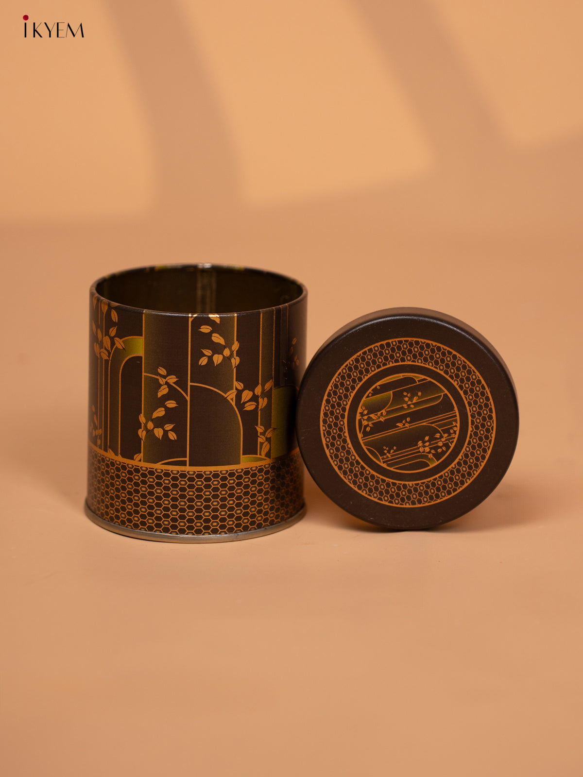 Digital Printed Dry Fruit & Snacks Tin Jar - 4 Inch - Brown - KD24124