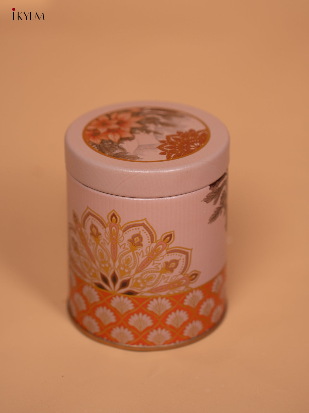 Digital Printed Dry Fruit & Snacks Tin Jar - 4 Inch - pink - KD24130