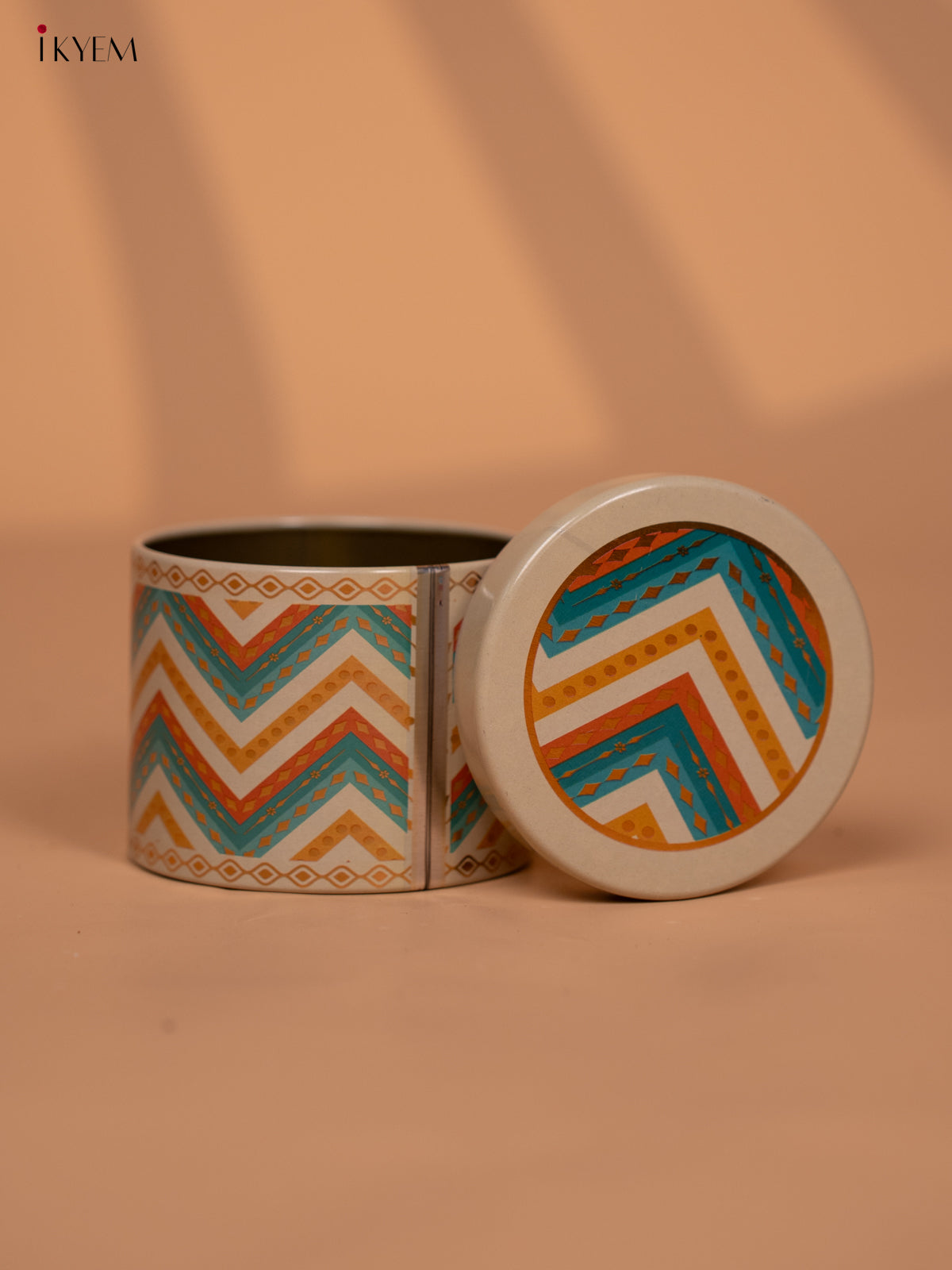 Digital Printed Dry Fruit & snacks Tin Jar - 3 Inch - sandal - KD24132