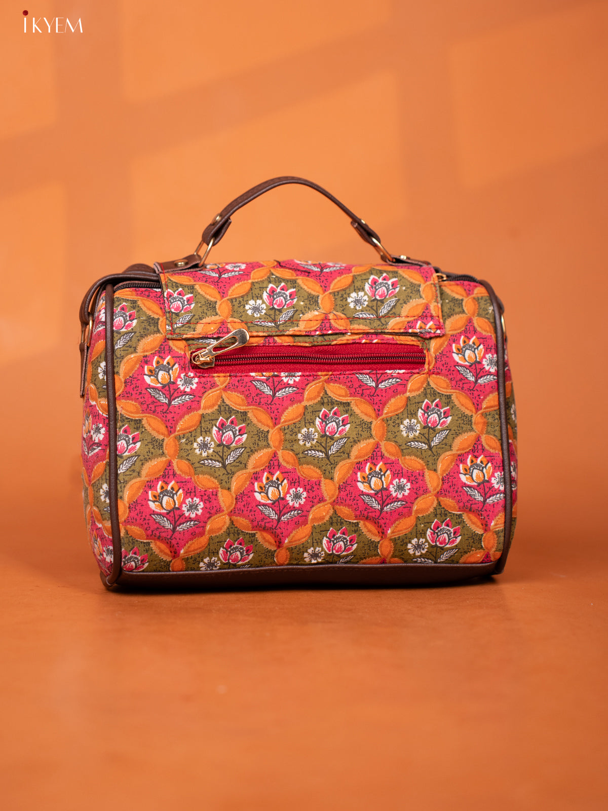 Printed Floral Design Leather Sling Bag -Multicolour