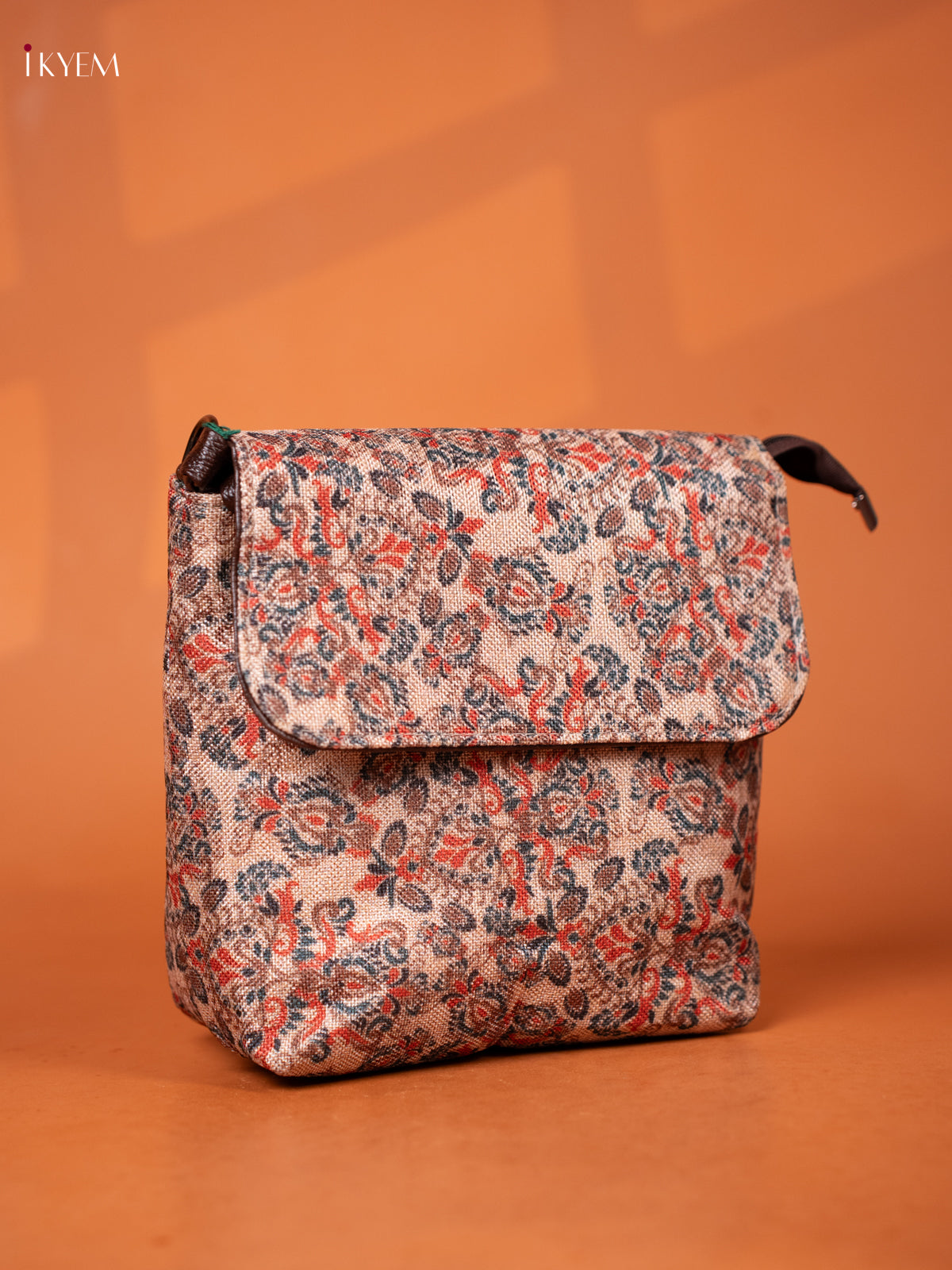 Semi Jute Leather Sling Bag -  Sandal - KD26995