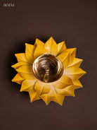  Yellow Brass Lotus Diya 