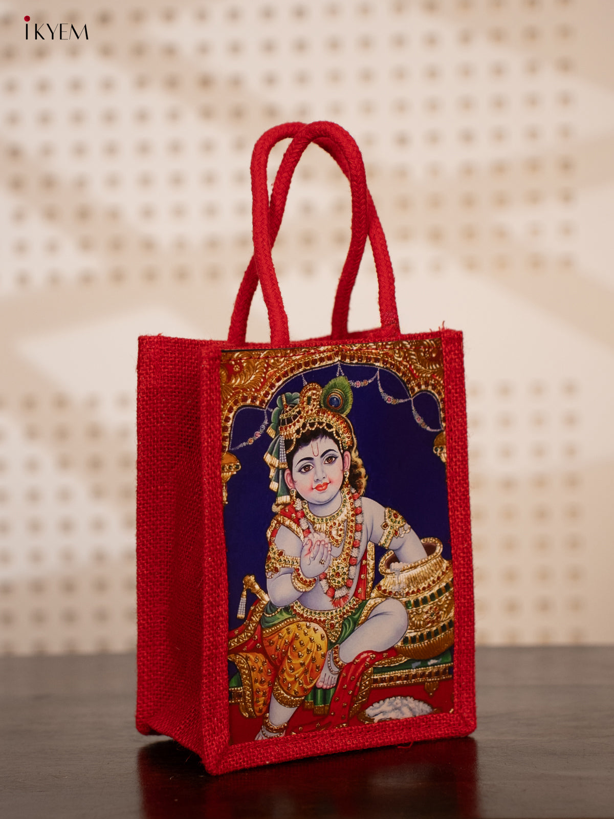 Jute bag Tanjore Style krishna - KE21111