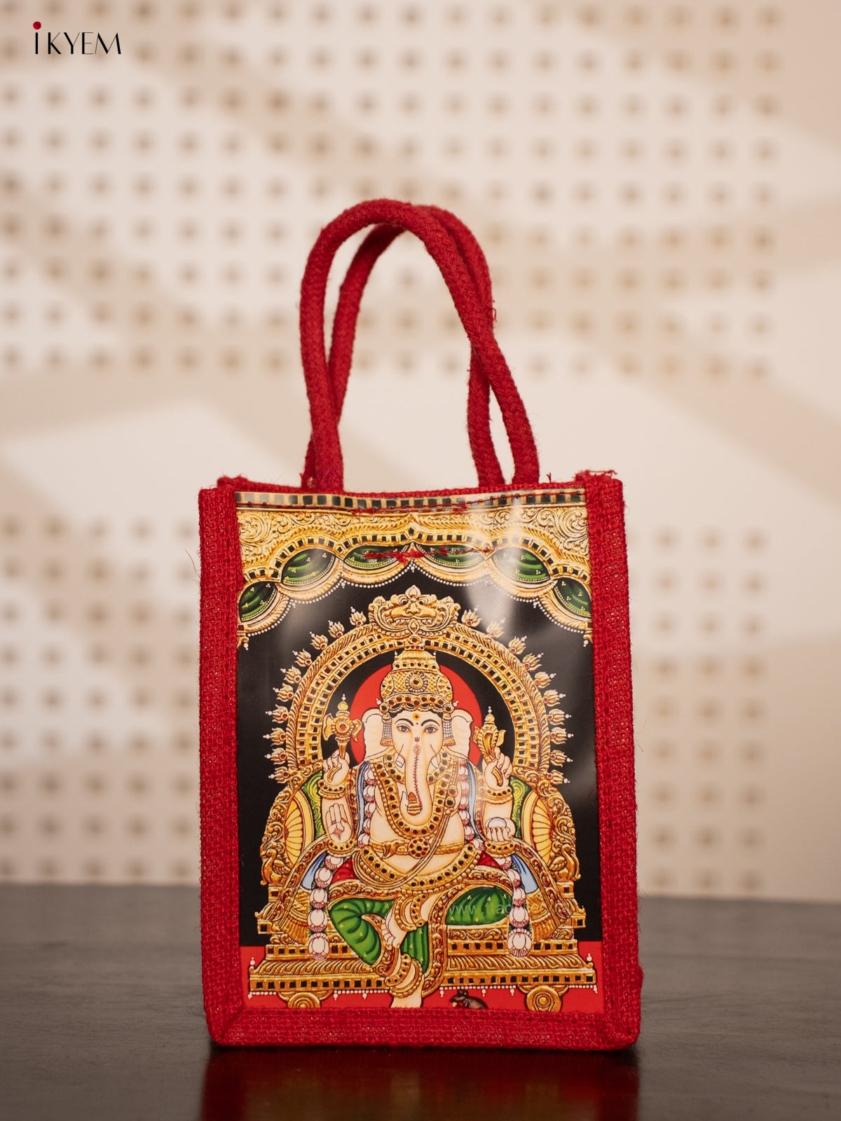 Jute Bag Tanjore Style Ganesha - KE21112