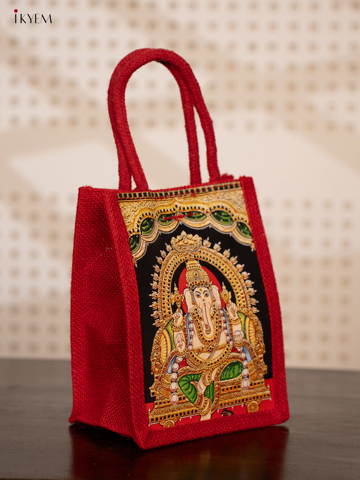 Jute Bag Tanjore Style Ganesha - KE21112