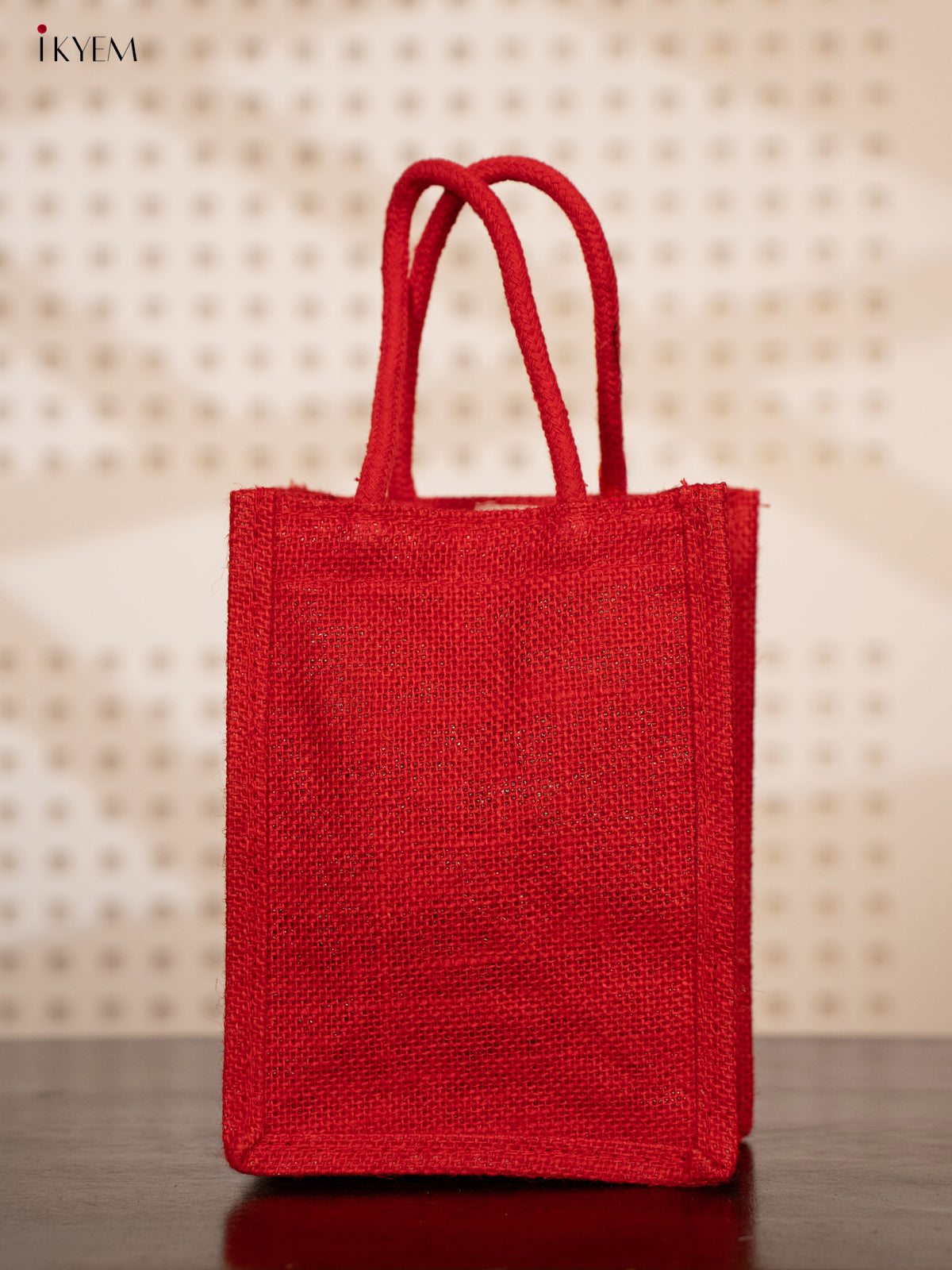 Eco-Friendly Tanjore Style Lakshmi Printed Jute Bags - KE21113