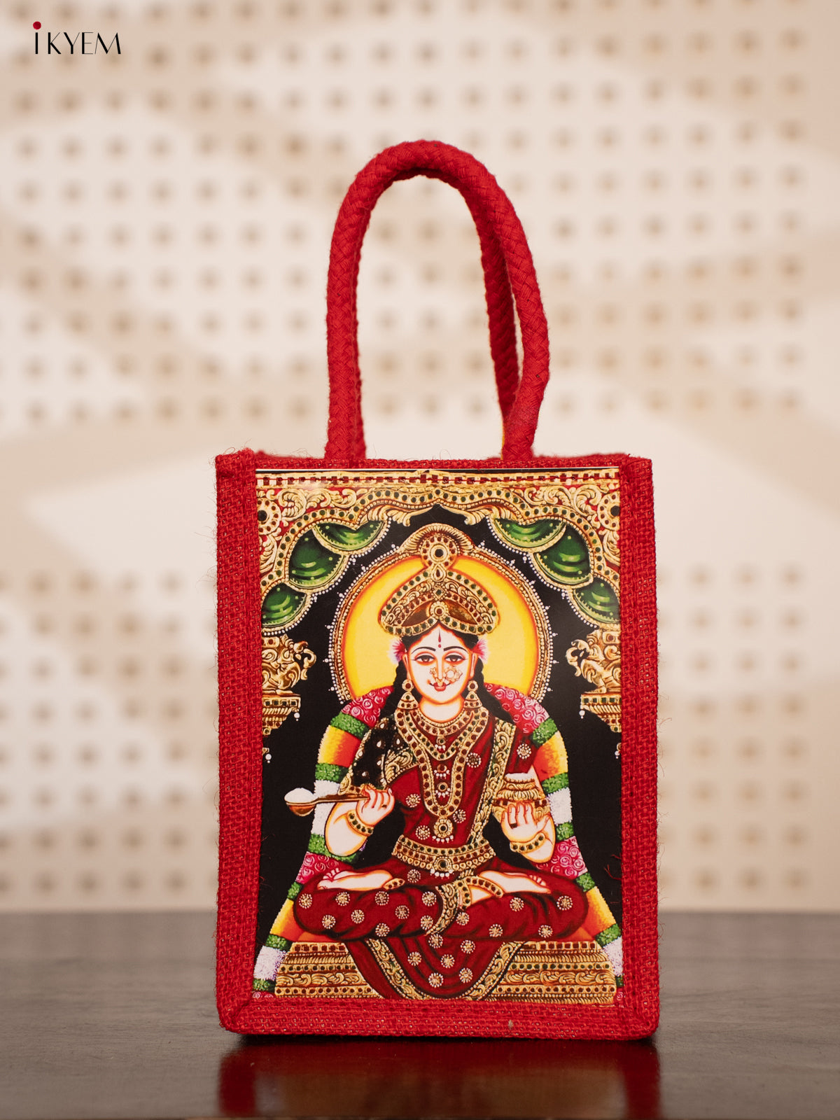 Jute Bag Tanjore Style Annapoorani - KE21114