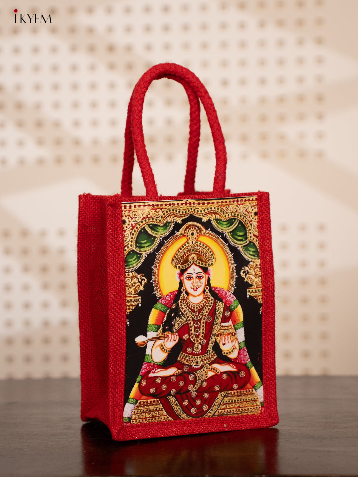 Jute Bag Tanjore Style Annapoorani - KE21114