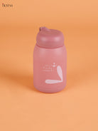 Rabbit Printed Glass Water Bottle- Pink 5.5 inch-KEI22018