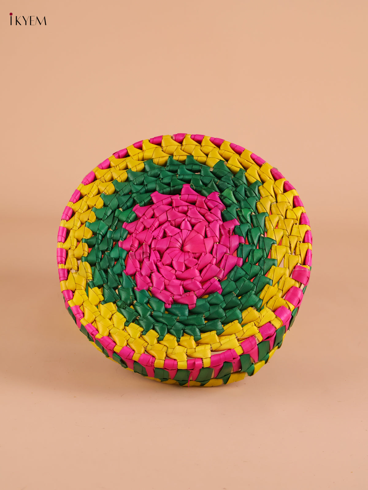 Palm Leaf Round Box -Multicolur-KEI23001