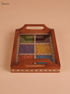 Wooden Gems Stone Tray (6x8)