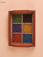 Wooden Gems Stone Tray (6x8)