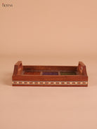Wooden Gems Stone Tray (6x8)