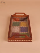 Wooden Gems Stone Tray (6x12)