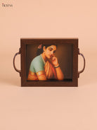 Indian Women Printed Tray(8x5.5)