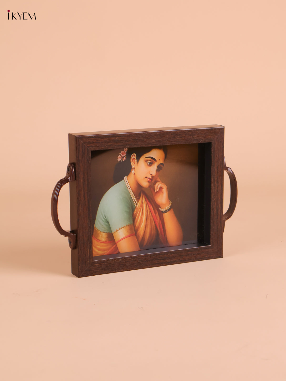 Indian Women Printed Tray(8x5.5)