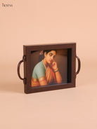 Indian Women Printed Tray(8x5.5)