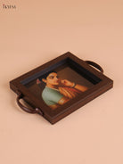 Indian Women Printed Tray(8x5.5)