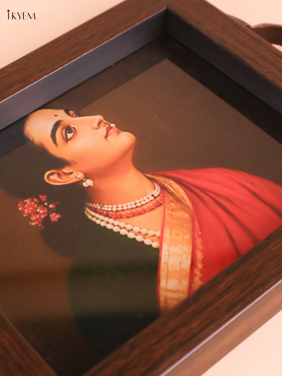 Indian Women Printed Tray(8x5.5)