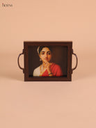 Indian Women Printed Tray(8x5.5)