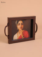 Indian Women Printed Tray(8x5.5)