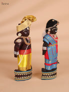 Decorated Couple Marapachi Doll Set- 9 inch-KEI29150