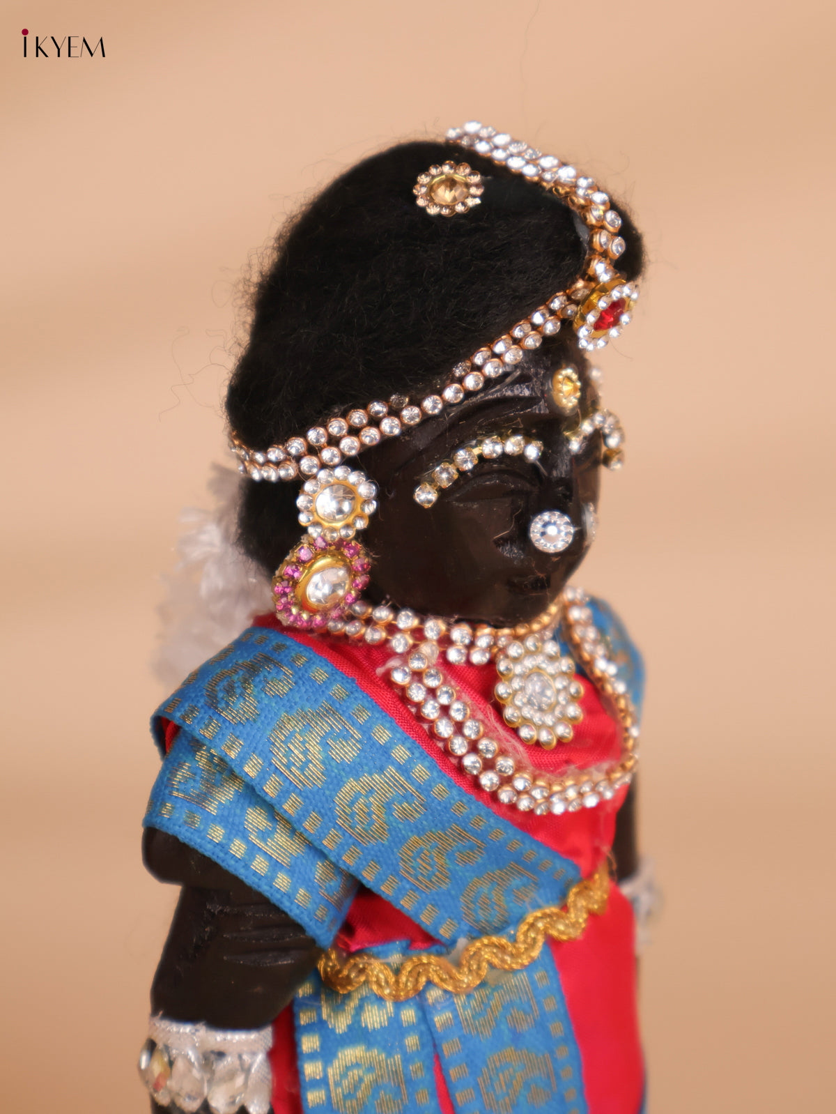 Decorated Couple Marapachi Doll Set- 9 inch-KEI29150