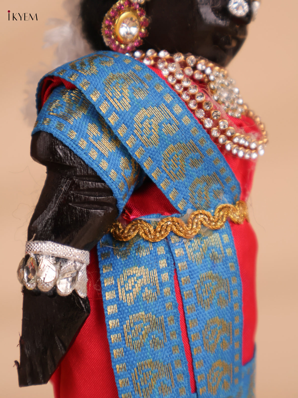 Decorated Couple Marapachi Doll Set- 9 inch-KEI29150