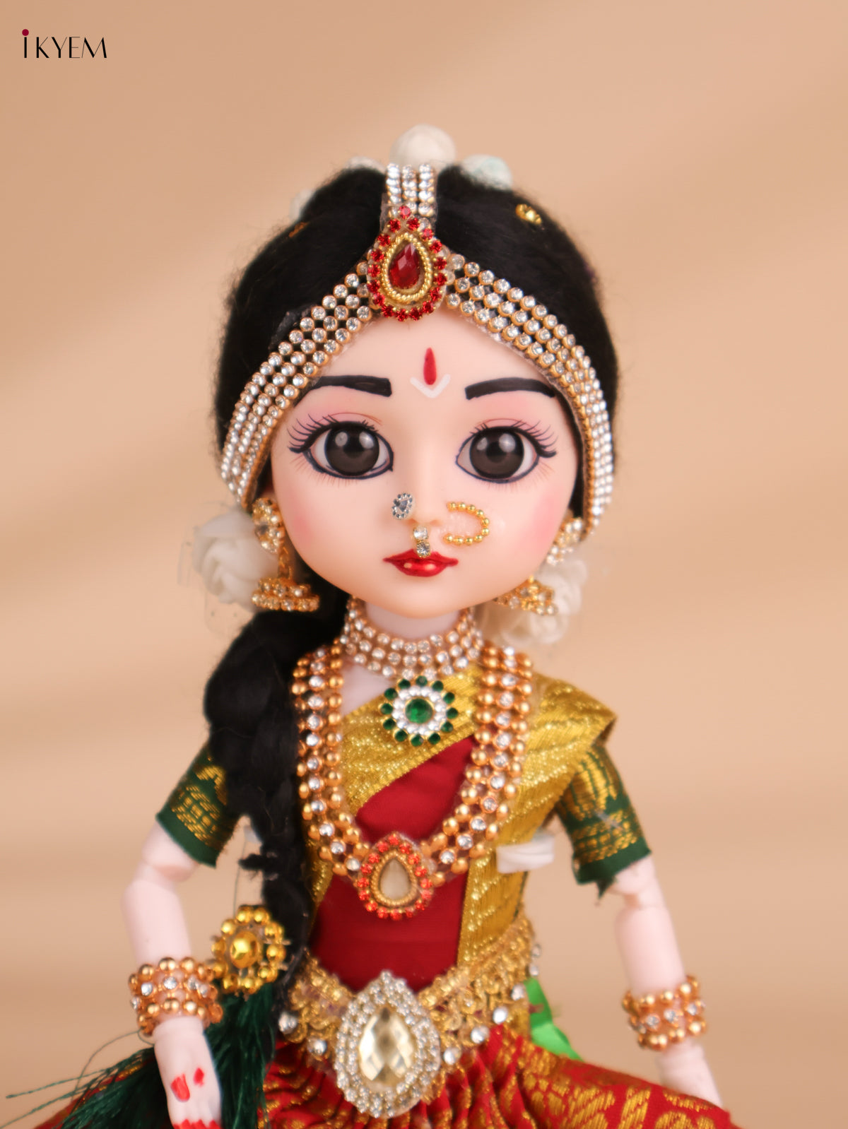 Decorated Bharathanatiyam Doll-12 inch-KEI29162