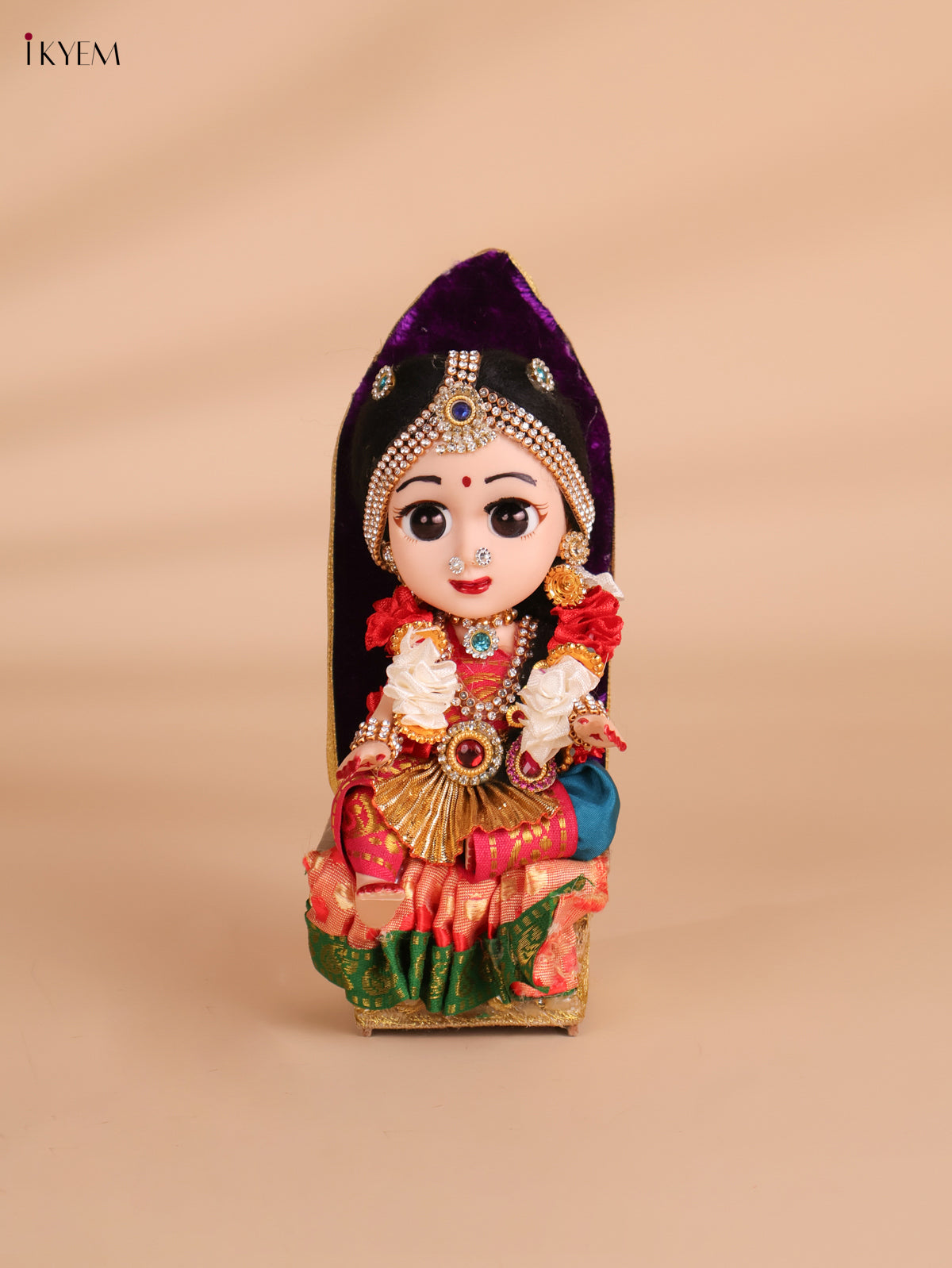 Decorated Cute Devi Bala TiripuraSundari Doll 8 inch-KEI29170