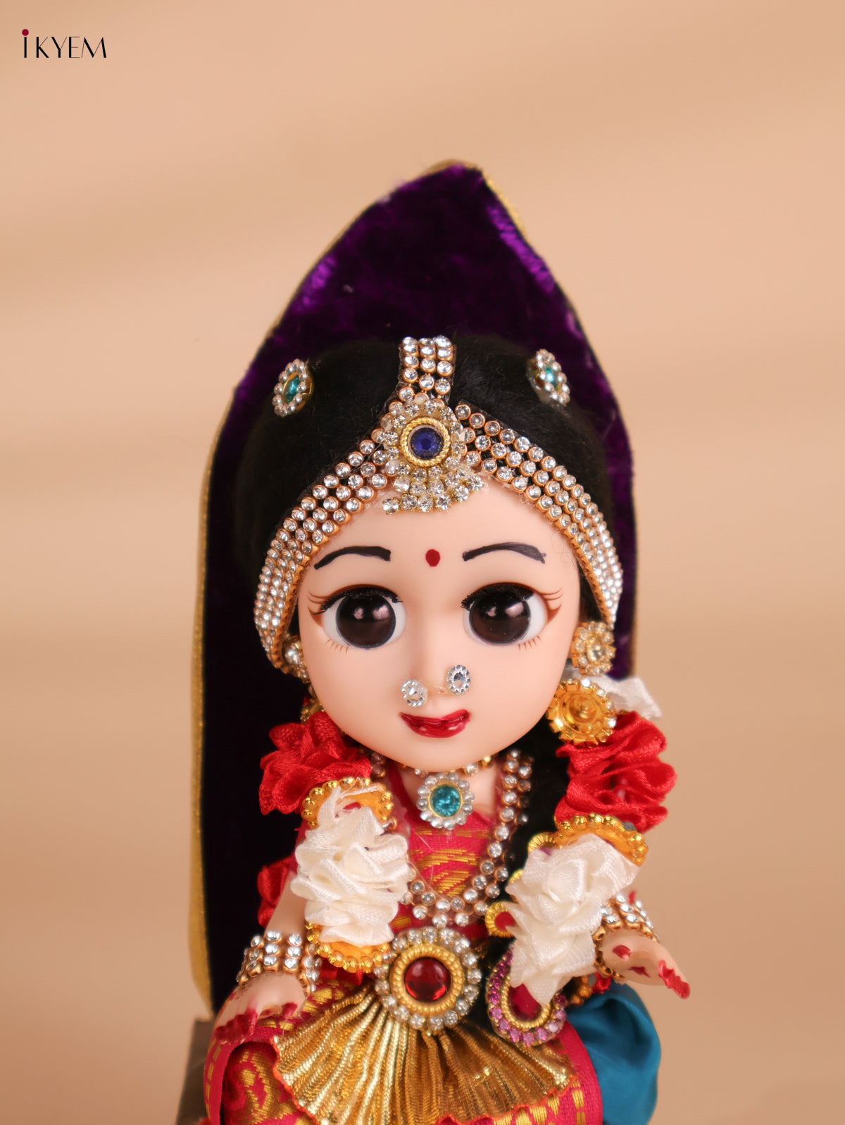 Decorated Cute Devi Bala TiripuraSundari Doll 8 inch-KEI29170