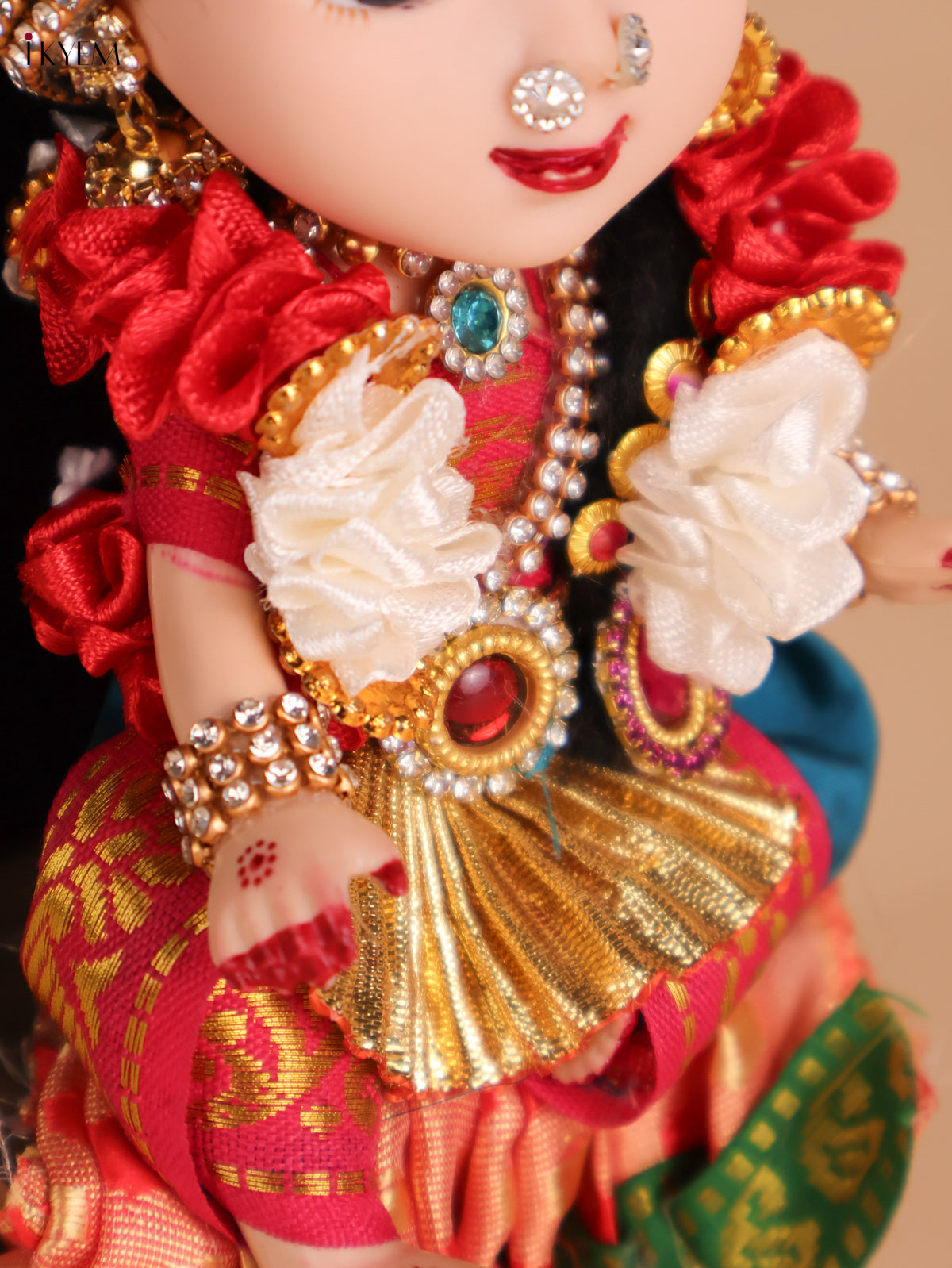 Decorated Cute Devi Bala TiripuraSundari Doll 8 inch-KEI29170