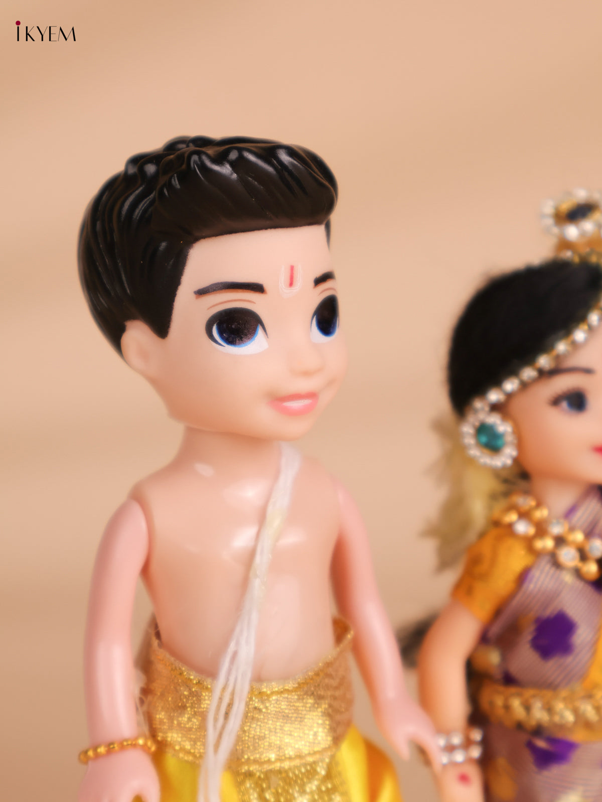 Iyer Couple - Golu Display Doll - 7 Inch-KEI29171