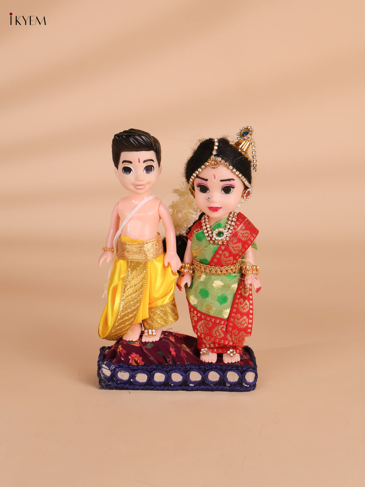 Iyer Couple - Golu Display Doll - 7 Inch-KEI29179