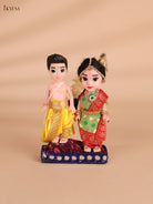 Iyer Couple - Golu Display Doll - 7 Inch-KEI29179