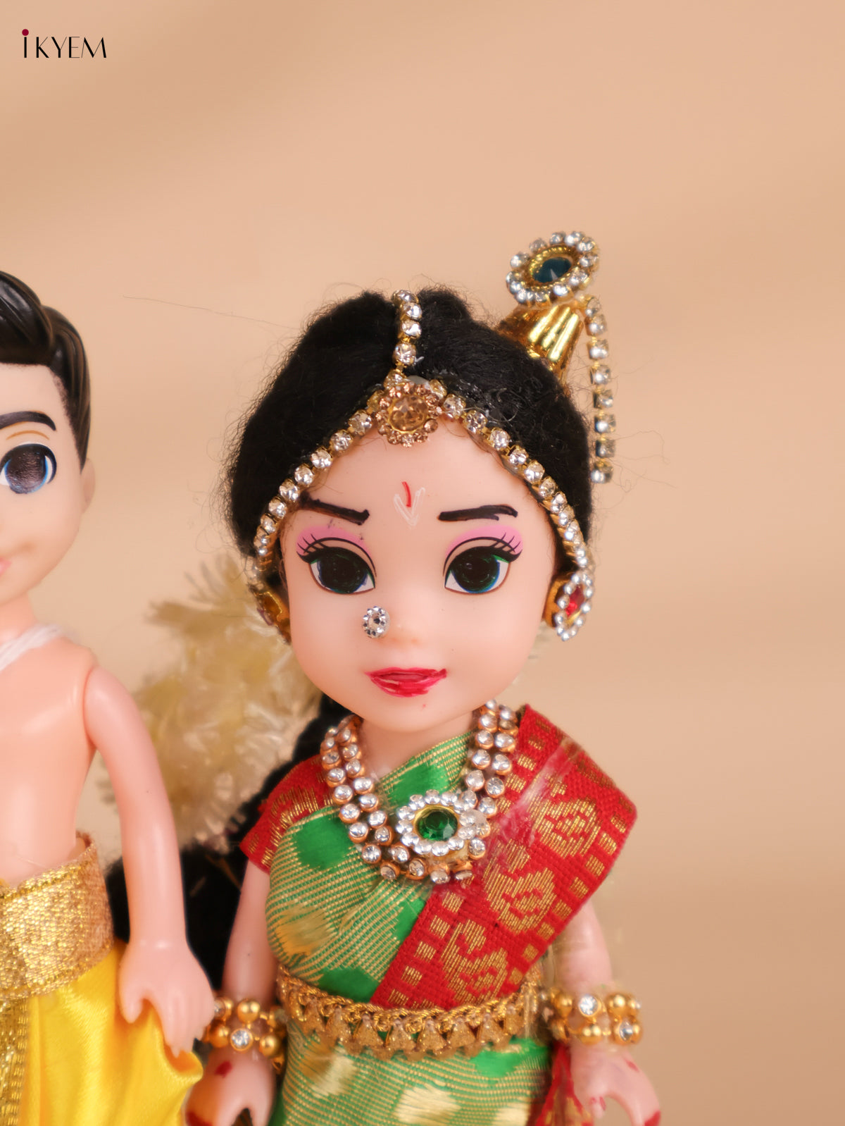 Iyer Couple - Golu Display Doll - 7 Inch-KEI29179