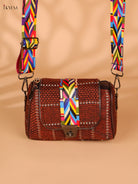 Printed sling bag - Maroon