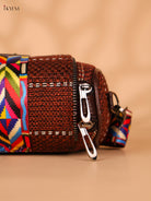 Printed sling bag - Maroon