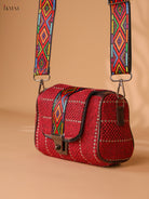 Printed sling bag - Red