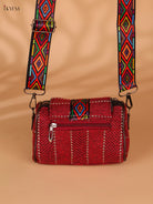 Printed sling bag - Red