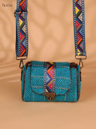 Printed sling bag - Blue