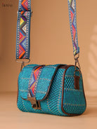 Printed sling bag - Blue