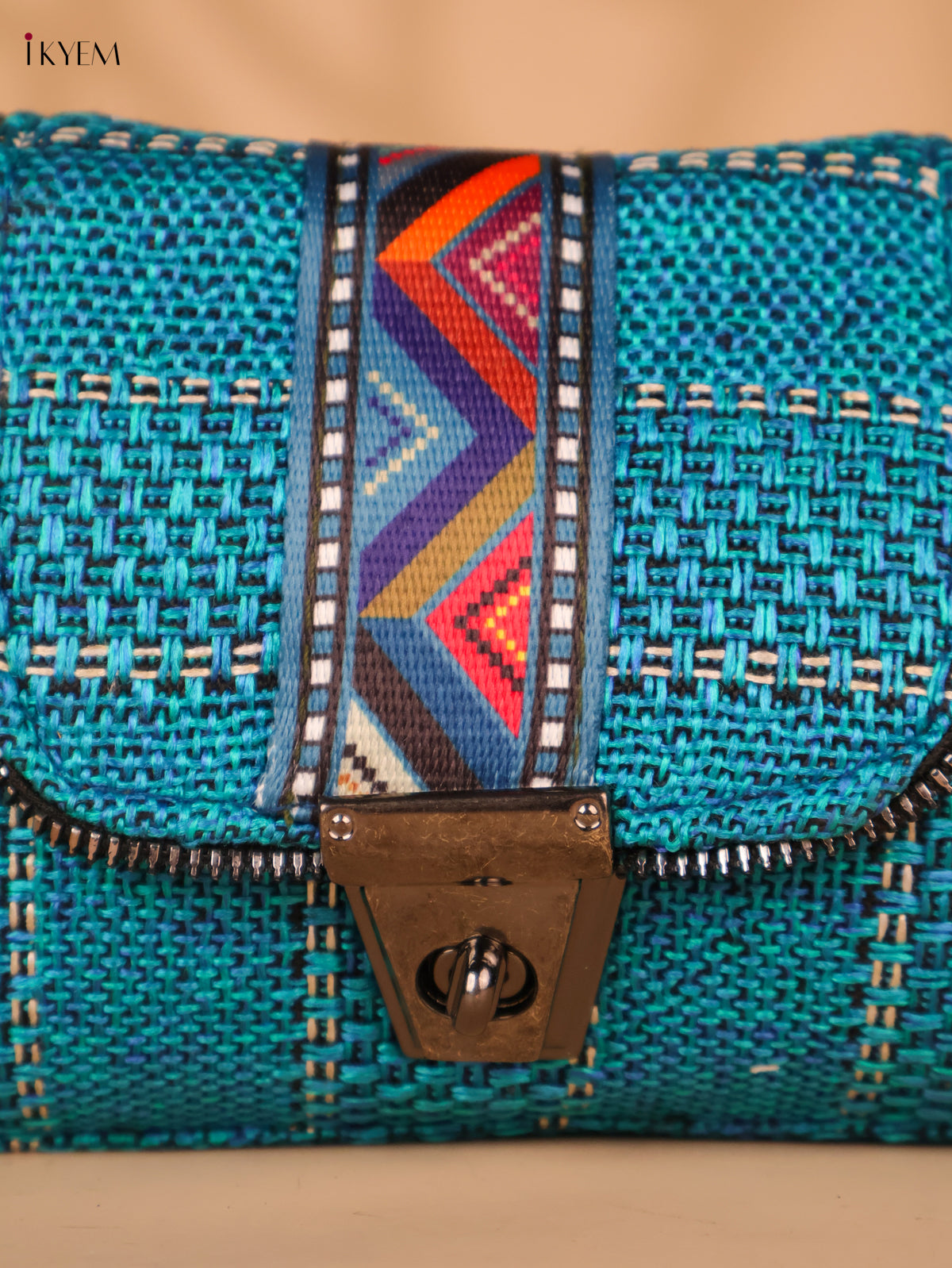 Printed sling bag - Blue