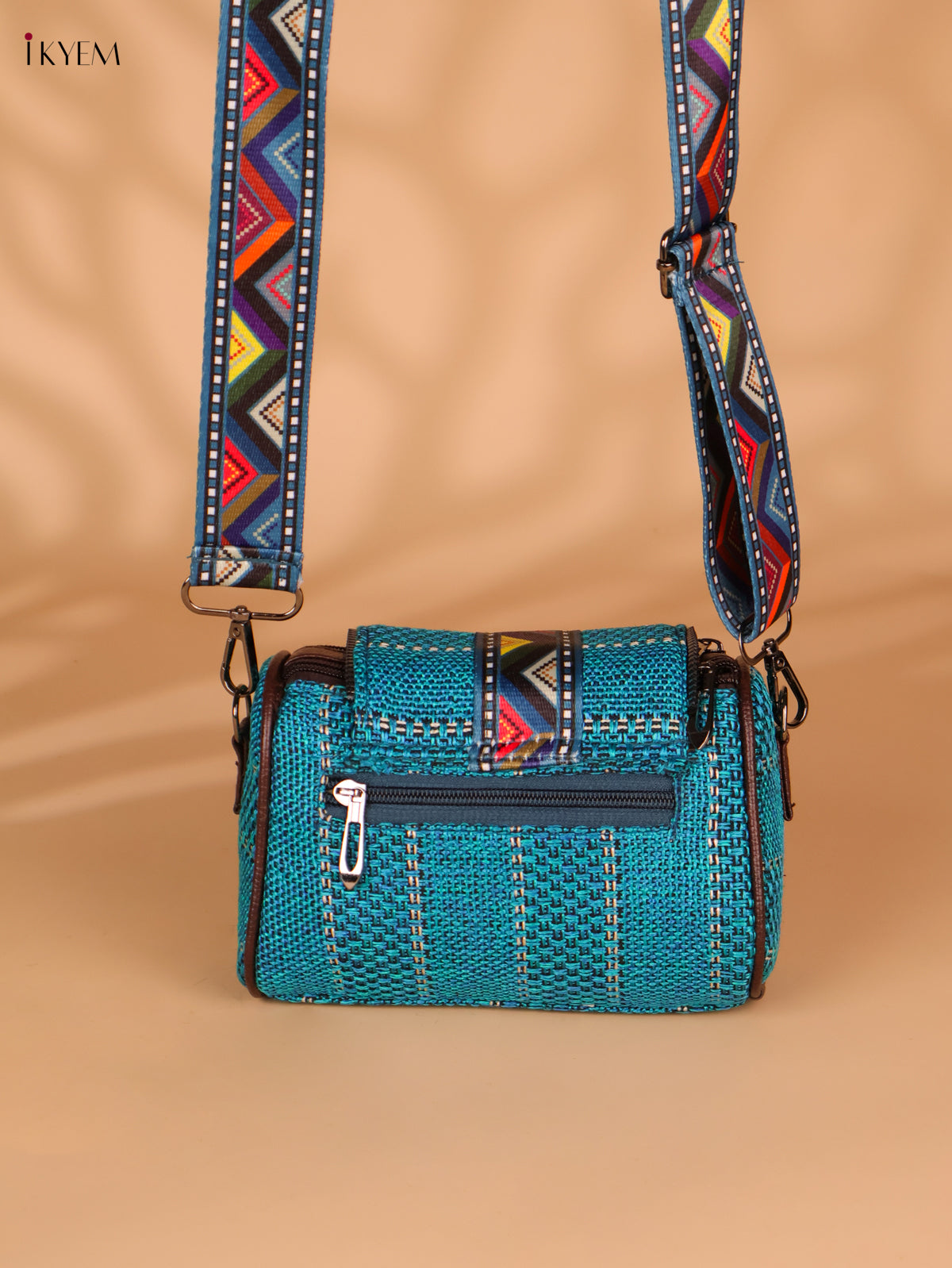 Printed sling bag - Blue