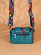 Printed sling bag - Blue